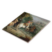 Carreau Louis XIV (1638-1715) surveillant le siège de ci (Côté)