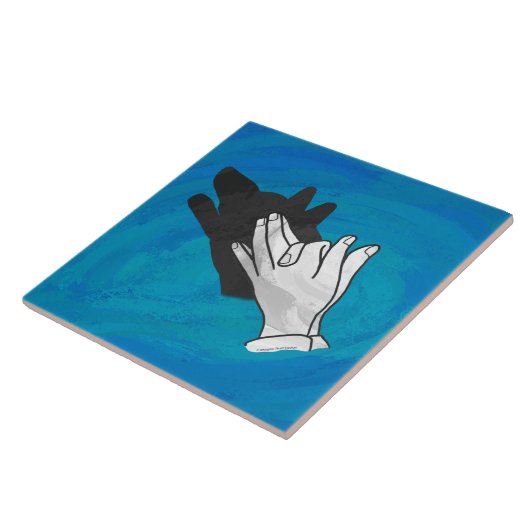 Carreau Loup en bleu (Côté)