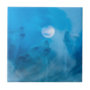 Carreau Loups et cadeaux amérindiens de lune