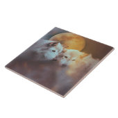 Carreau Loups et lune Art surréaliste (Côté)