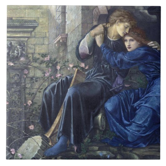 Carreau Love Among the Ruins (par Edward Burne-Jones) (Devant)