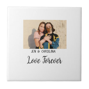 Carreau Love Forever LGbtq couple fierté ajouter nom photo