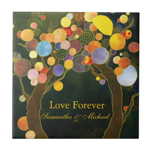Carreau Love Forever Mariage Anniversaire Keepsaké (Devant)