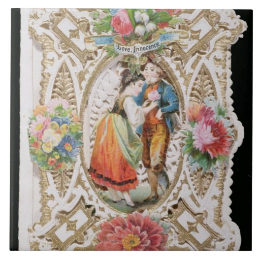 Carreau Love, Innocence, Valentine card, c.1870 (colour li (Devant)