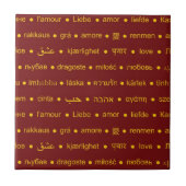 Carreau Love romantique typographie design de texte (Devant)