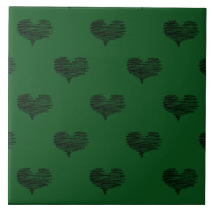 Carreau Love Valentine's Day Black Heart croquis