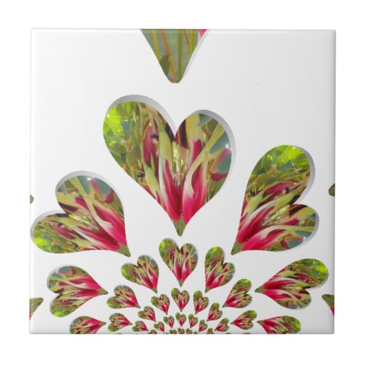 Carreau Lovely Hearts Humanitarian Day Le monde a besoin d (Devant)