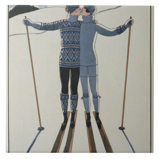 Carreau <Lovers in the Snow> par Georges Barbier (Devant)