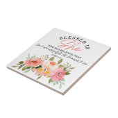 Carreau Luc 1:45 Béni est Elle Écriture Florale (Côté)