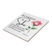 Carreau Luc 1:45 Béni est sa Fleur Rose (Côté)