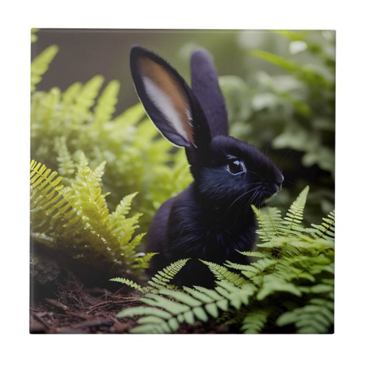 Carreau Lucifer le lapin noir : un ensemble sombre de méfa (Devant)