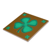Carreau Lucky 4 Leaf Irish Clover 5 brown small tile (Côté)