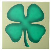 Carreau Lucky 4 Leaf Irish Clover light green large tile (Devant)