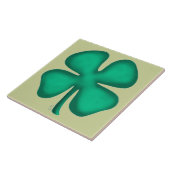 Carreau Lucky 4 Leaf Irish Clover light green large tile (Côté)