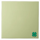 Carreau Lucky 4 Leaf Irish Clover tiny lt green large tile (Devant)
