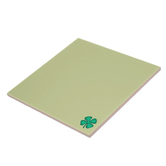 Carreau Lucky 4 Leaf Irish Clover tiny lt green large tile (Côté)