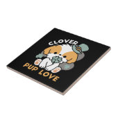 Carreau Lucky Pup with Clover - St. Patrick's Day Cadeau (Côté)