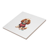 Carreau Lueur de flocon de neige de Cocker Spaniel (Côté)