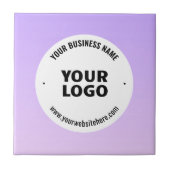 Carreau Lumière subtile violet Ombre et logo de votre entr (Devant)