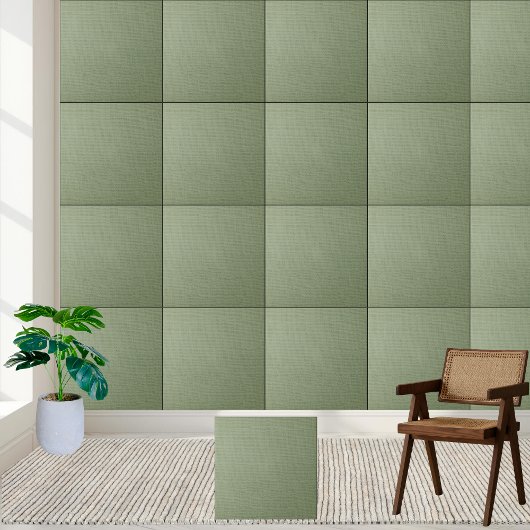 Carreau Lumière Vert Tissé Burlap Texture Carrelage cérami
