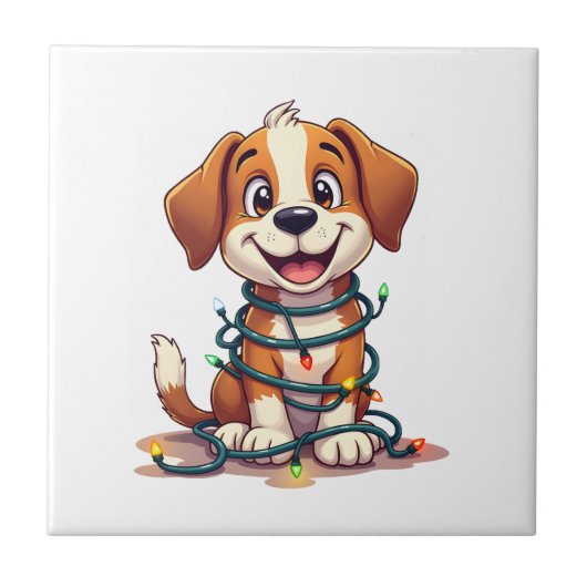 Carreau Lumières joyeux Beagle (Devant)