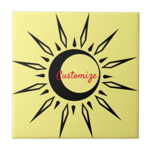 Carreau Lune de la lune de soleil brillante Thunder_Cove