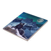 Carreau Lune de loup noir | Carrelage en céramique gothiqu (Côté)