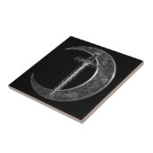 Carreau Lune et épée celtiques grises (Côté)