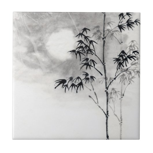 Carreau Lune japonaise classique de bambou d'art de (Devant)