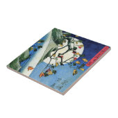 Carreau Lune sur une cascade, Hiroshige, Ukiyo-e (Côté)