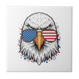 Carreau Lunettes de soleil aigle patriotique chemise vecte