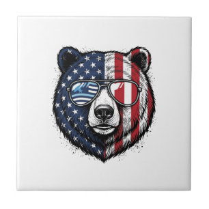 Carreau Lunettes de soleil de l'ours patriotique Vintage V