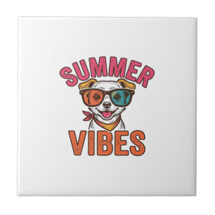 Carreau Lunettes de soleil pour chien ambiance estivale De