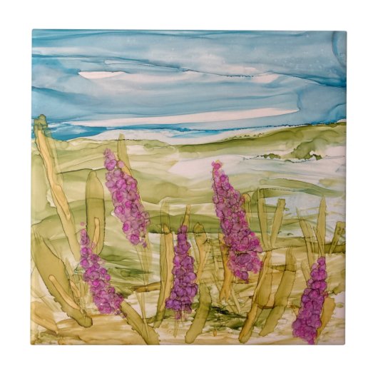 Carreau Lupins dans la nature (Devant)