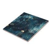 Carreau Lux Ocean Jellyfish & Coral Gold Pattern (1) (Côté)