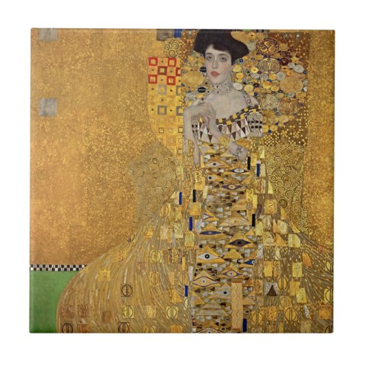 Carreau Luxe élégant avec Portrait de Gustav Klimt (Devant)