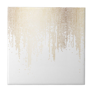 Carreau Luxe Faux Gold Confetti Rain