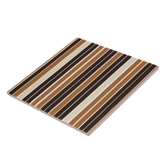 Carreau Luxe Moderne Brown Linge blanc Texture Collection (Côté)