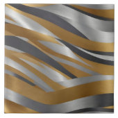 Carreau Luxe moderne Silver Gold Linen Texture Collection (Devant)