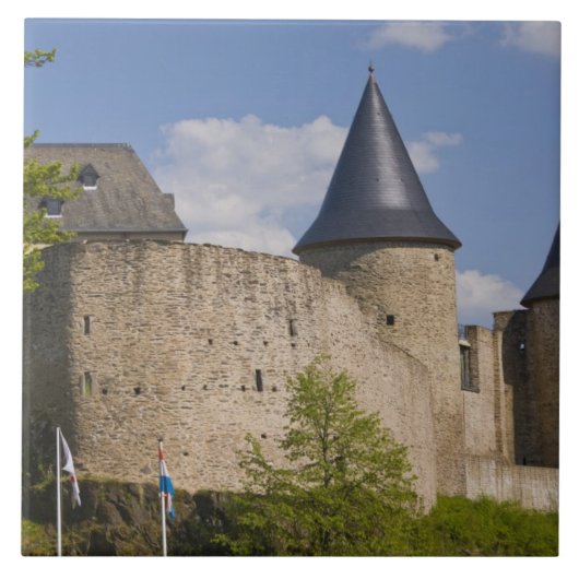 Carreau Luxembourg, vallée de la Sûre. Bourscheid, (Devant)