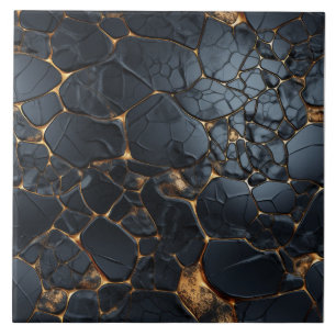 Carreau Luxueux Black and Gold Abstrait