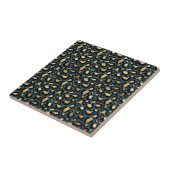 Carreau Luxurious Leopard Spots Dark Blue Wild Glam (Côté)