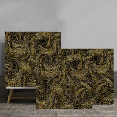 Carreau Luxury Abstract Gold Wave Line Pattern
