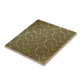 Carreau Luxury Black and Gold Abstract Maze (Côté)