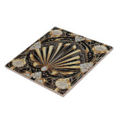 Carreau Luxury Black & Gold Art Deco Ceramic Tile  (Côté)