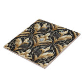 Carreau Luxury Black & Gold Art Deco Ceramic Tile  (Côté)