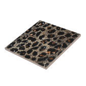 Carreau Luxury Glitter Brown Black Gold Leopard Pattern (Côté)
