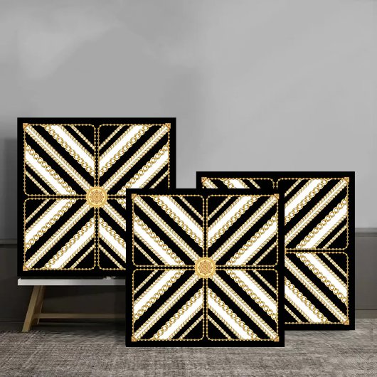 Carreau Luxury Gold Chain and Pearl Elegant Baroque design