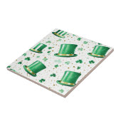 Carreau Luxury Green Gold Hats and Shamrocks White (Côté)