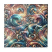 Carreau Luxury Home | Rainbow Coastal Ocean Waves (Devant)